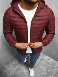 Kurtka przejściowa męska pikowana bordowa OZONEE JS/HM112/6