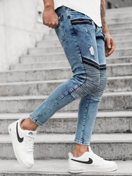 Spodnie męskie jeans niebieskie OZONEE O/B5244