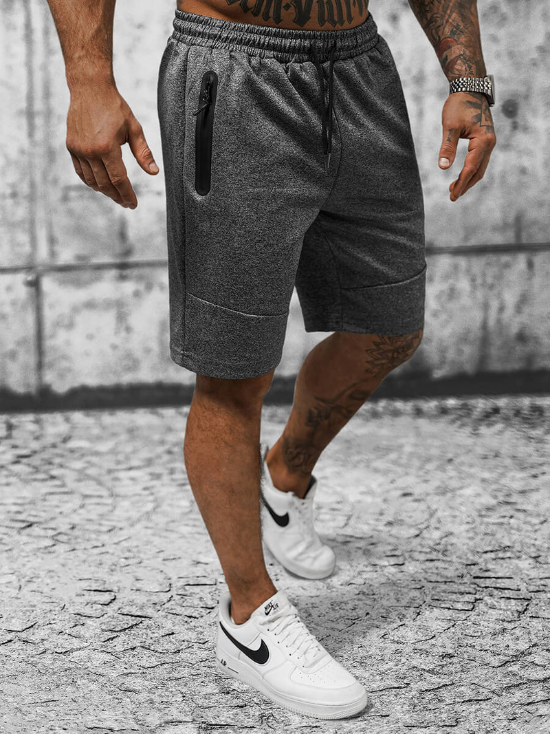 Spodenki dresowe męskie grafitowe OZONEE JS/8K929