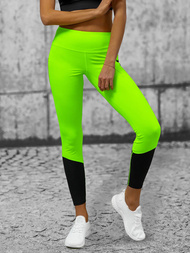 Legginsy damskie żółto-neonowe OZONEE O/XL010/26