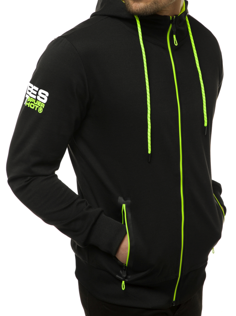 Bluza męska rozpinana czarna OZONEE JS/DD20152