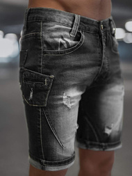 Spodenki męskie jeansowe czarne OZONEE NB/MP0040NZ