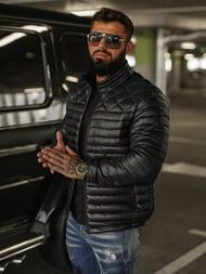 Kurtka męska pikowana czarna OZONEE JS/16M9328/392BZ