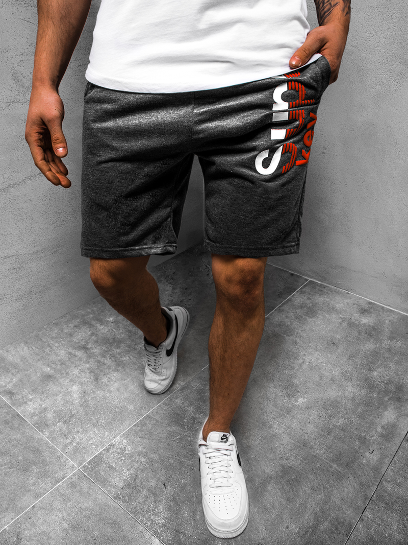 Spodenki dresowe męskie grafitowe OZONEE JS/NP01Z