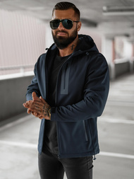 Kurtka softshell męska z kapturem granatowa OZONEE JS/27B6513/25Z