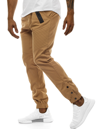 Spodnie męskie chino joggery camelowe OZONEE A/0952