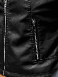 Kurtka skórzana damska czarna OZONEE JS/11Z8033