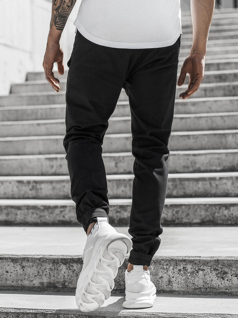 Штани чоловічі джоггери Чорнi OZONEE G/11144