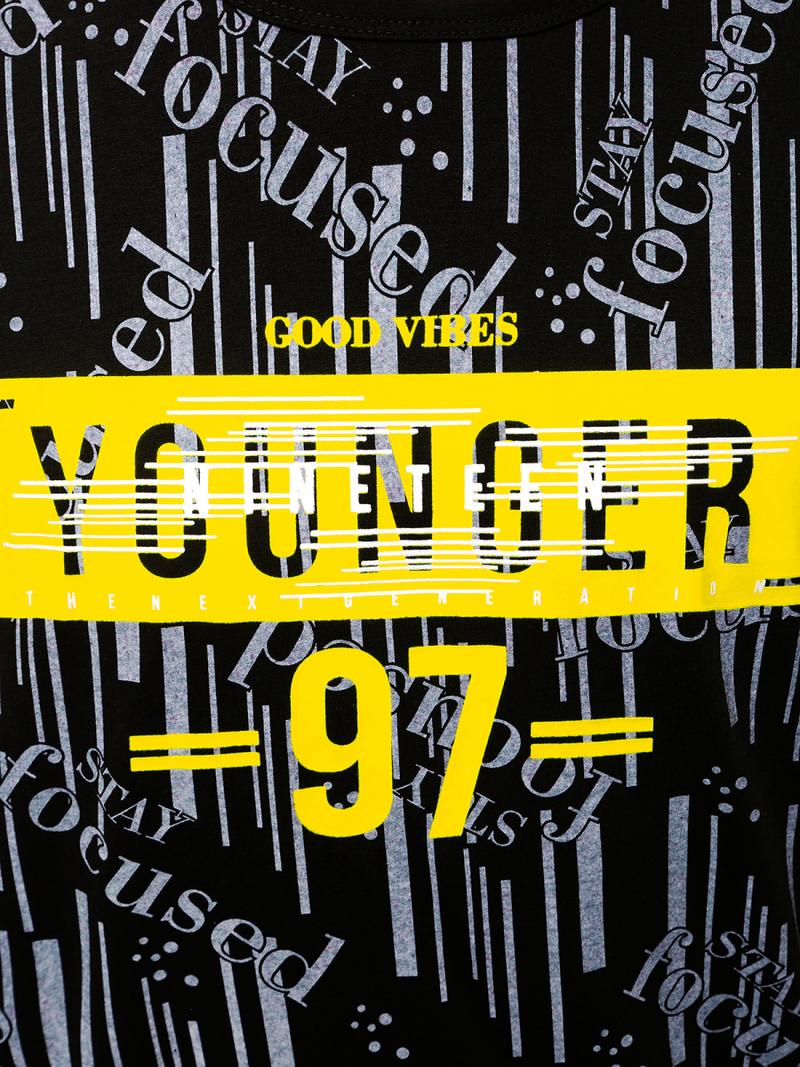 T-Shirt męski czarny OZONEE JS/KS1993Z