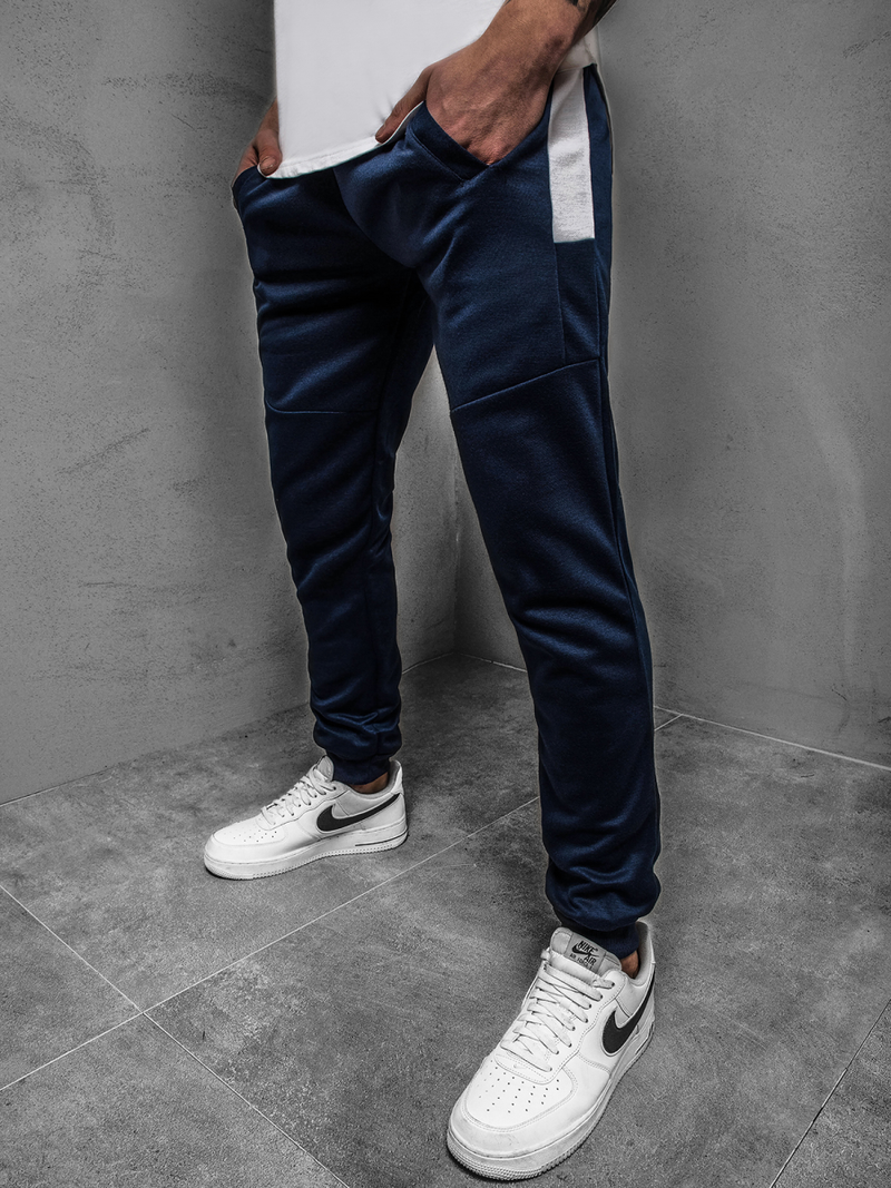 Spodnie dresowe męskie granatowe OZONEE JS/JZ11021Z