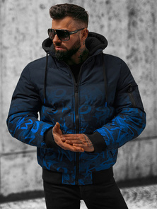 Kurtka zimowa męska pikowana granatowa OZONEE JS/27M8102