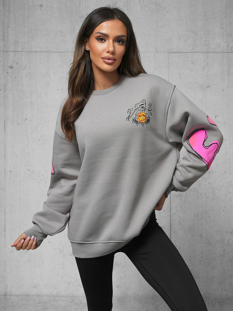 Толстовка сірий OZONEE O/SWE23041Z