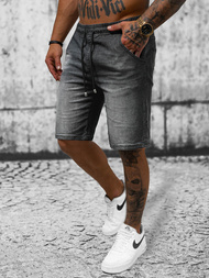 Spodenki męskie jeansowe czarne OZONEE NB/MP0276N