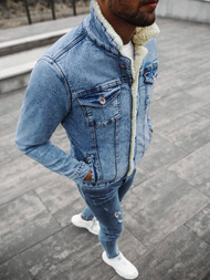 Kurtka męska jeans niebieska OZONEE BN/6627
