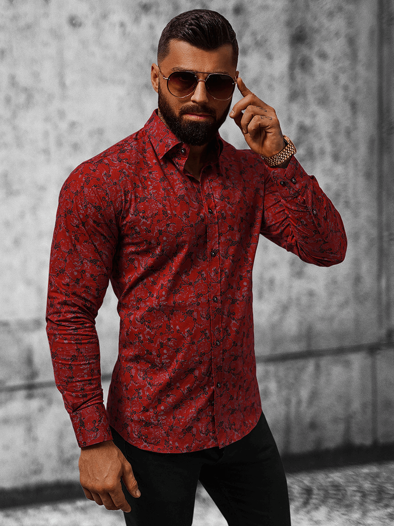 Сорочка чоловіча Бордова OZONEE O/V08