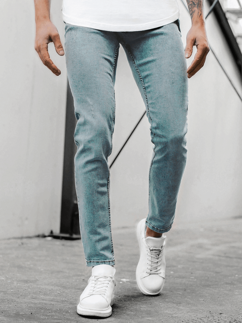 Spodnie jeansowe męskie jasno-niebieskie OZONEE O/4498/02