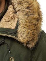 Kurtka zimowa męska parka z futerkiem khaki OZONEE JB/X1045KZ 