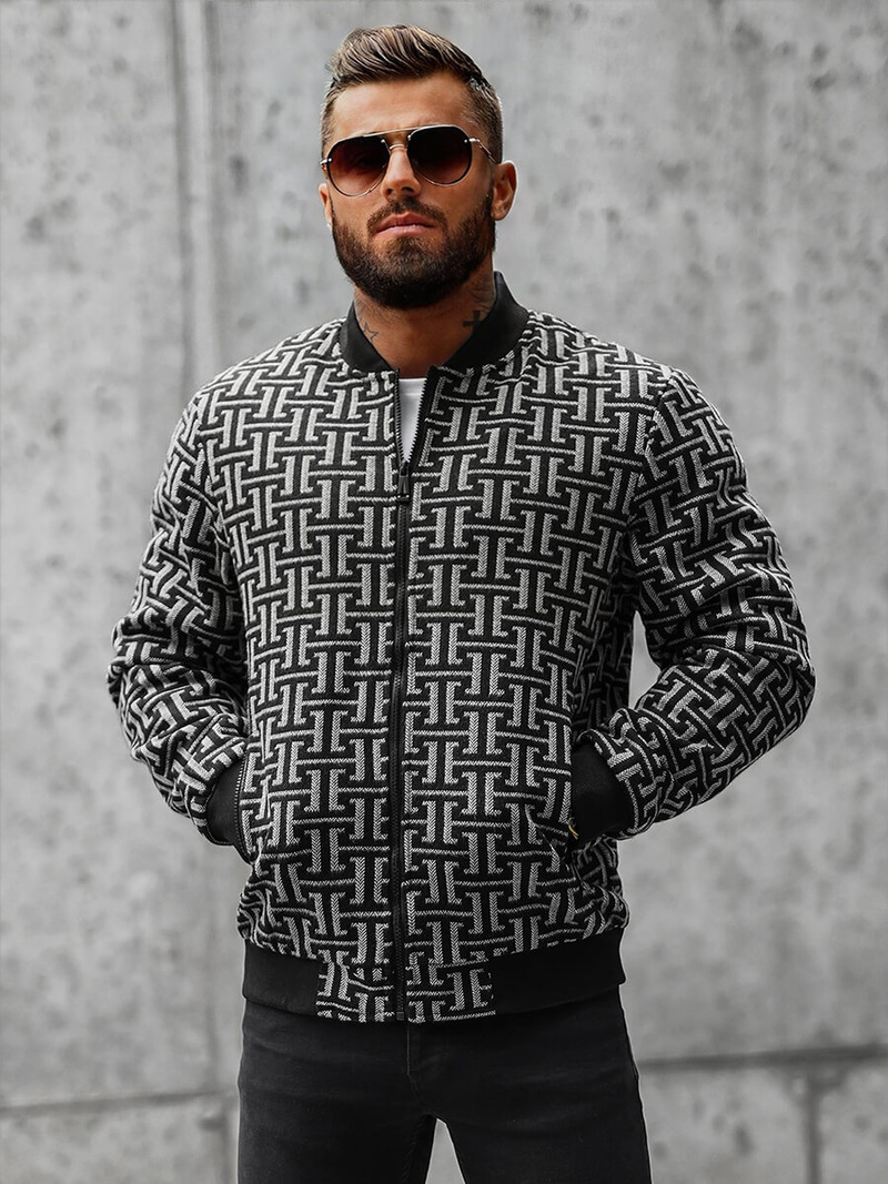 Куртка чоловіча Чорно-Сiра OZONEE O/3A55