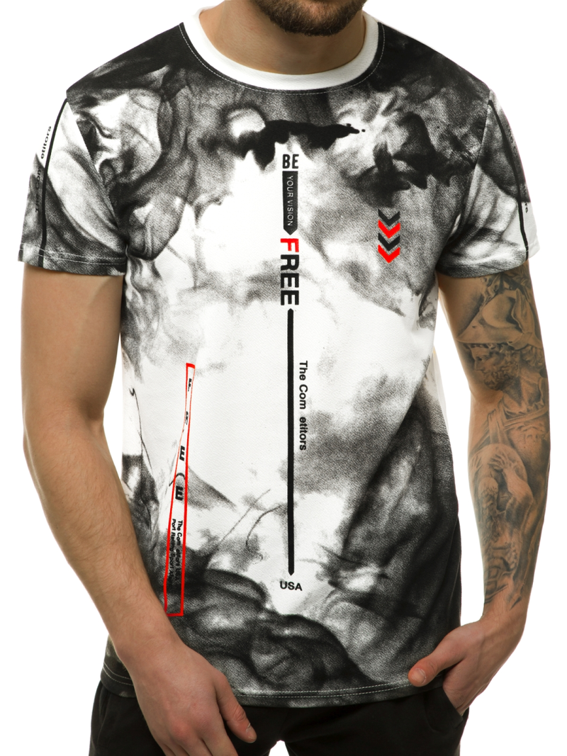 T-Shirt męski biały OZONEE JS/SS10999