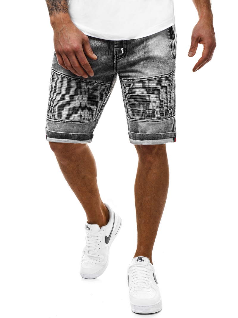 Шорти джинсові чоловічі Темно-сірі OZONEE RF/HY320/1