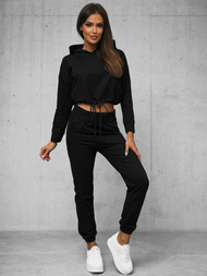 Komplet dresowy dwuczęściowy czarny OZONEE O/12108Z