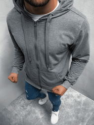 Bluza rozpinana z kapturem męska grafitowa OZONEE JS/68B10002/5