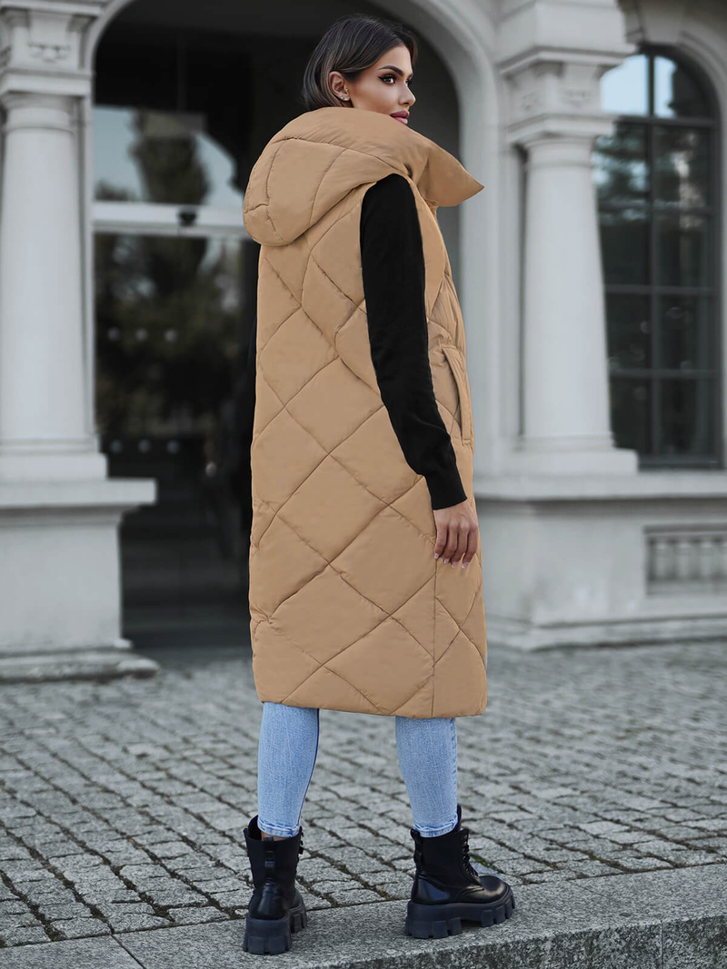 Стьобаний жіночий жилет Гiрчична OZONEE JS/5M3165/84Z