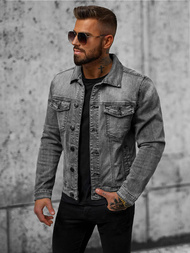 Kurtka męska jeansowa grafitowa OZONEE T/90022Z