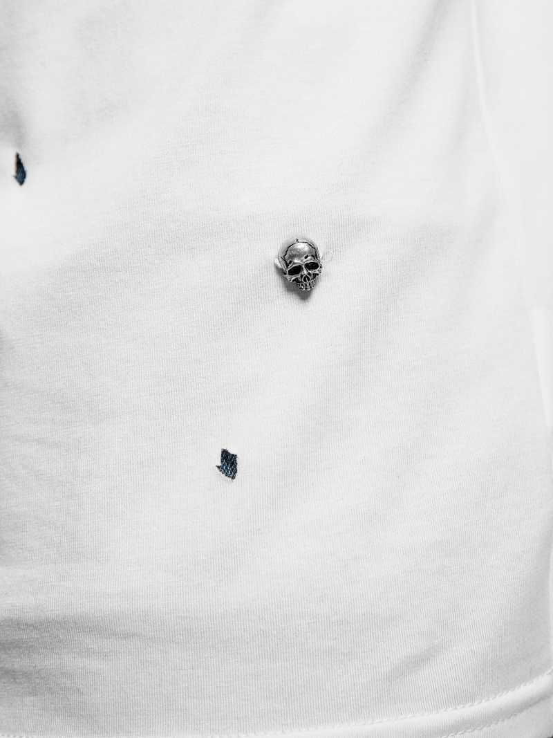 T-Shirt męski biały OZONEE NB/3009