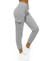 Spodnie dresowe damskie jasno-szare OZONEE O/MB2001/21