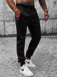 Spodnie dresowe męskie czarne OZONEE JS/8K175