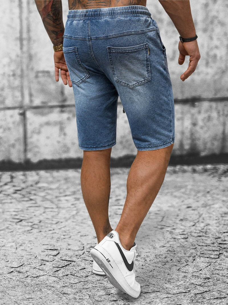 Spodenki męskie jeansowe ciemno-niebieskie OZONEE NB/MP0267BS