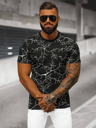 T-shirt męski czarny OZONEE JS/8T1206/3