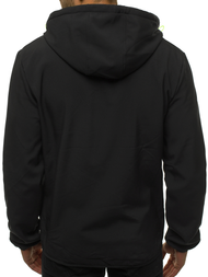 Kurtka softshell męska z kapturem czarna OZONEE JS/KS2189