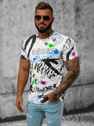 T-shirt męski biały OZONEE JS/8T967