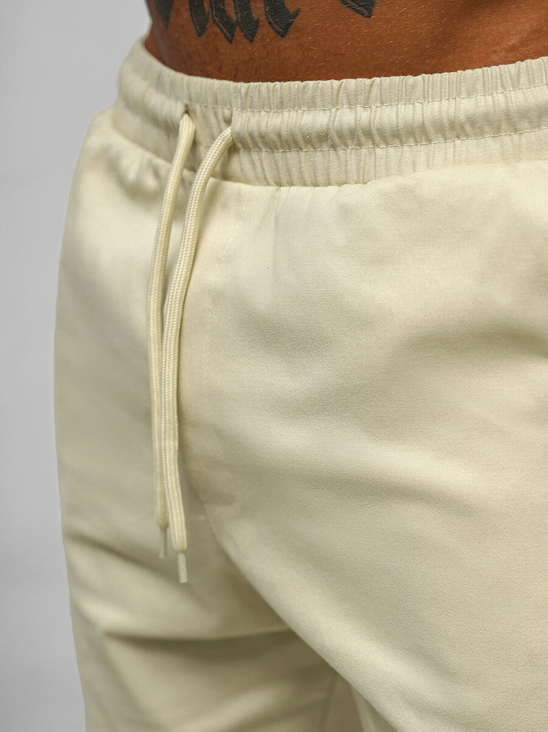 Spodnie męskie joggery beżowe OZONEE O/G3006Z