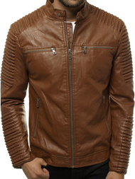 Kurtka skórzana męska camel OZONEE YD/BF5920107