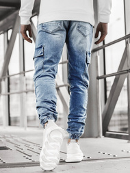 Spodnie jeansowe joggery męskie OZONEE O/B4968