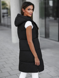 Стьобаний жіночий жилет чорний OZONEE JS/16M9093/392