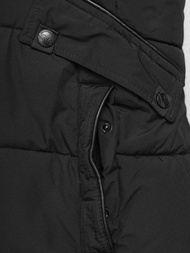 Kurtka zimowa damska długa pikowana czarna OZONEE O/W377Z