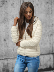 Kurtka damska dwustronna ecru OZONEE O/H953