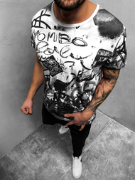 T-Shirt męski biały OZONEE JS/KS1987Z