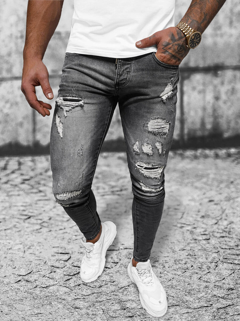 Чоловічі джинси Чорнi OZONEE NB/MP0125N