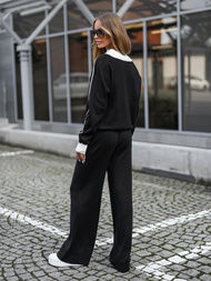 Komplet dresowy damski dwuczęściowy czarny OZONEE JS/26C8805/3