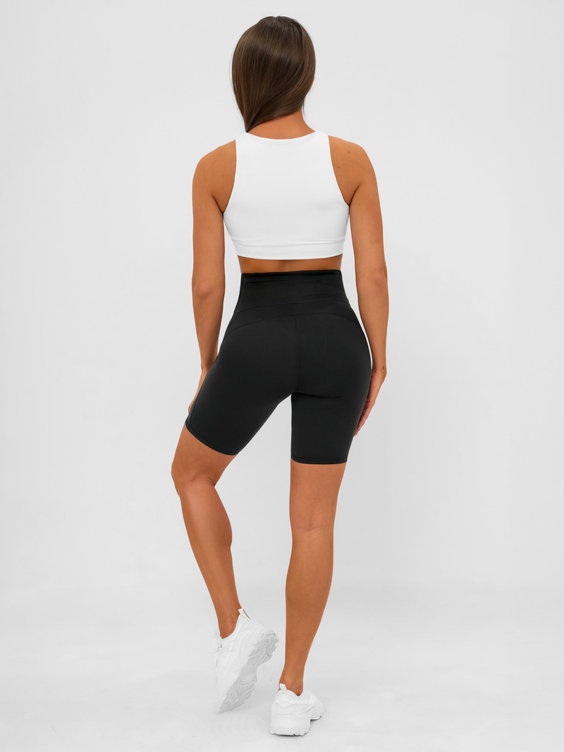 Legginsy krótkie damskie kolarki czarne OZONEE JS/17K583/3