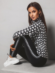 Komplet sportowy dwuczęściowy czarno-biały OZONEE O/19415Z