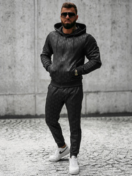 Komplet dresowy męski czarny OZONEE O/3A75