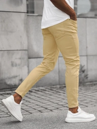 Spodnie jeansowe męskie beżowe OZONEE E/5388/02