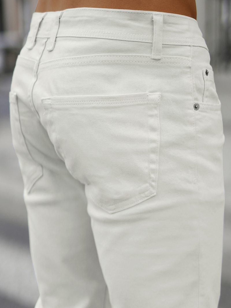 Spodnie jeansowe męskie ecru OZONEE E/5171/01