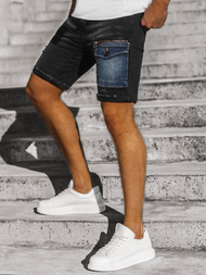 Spodenki jeansowe męskie czarne OZONEE G/1071